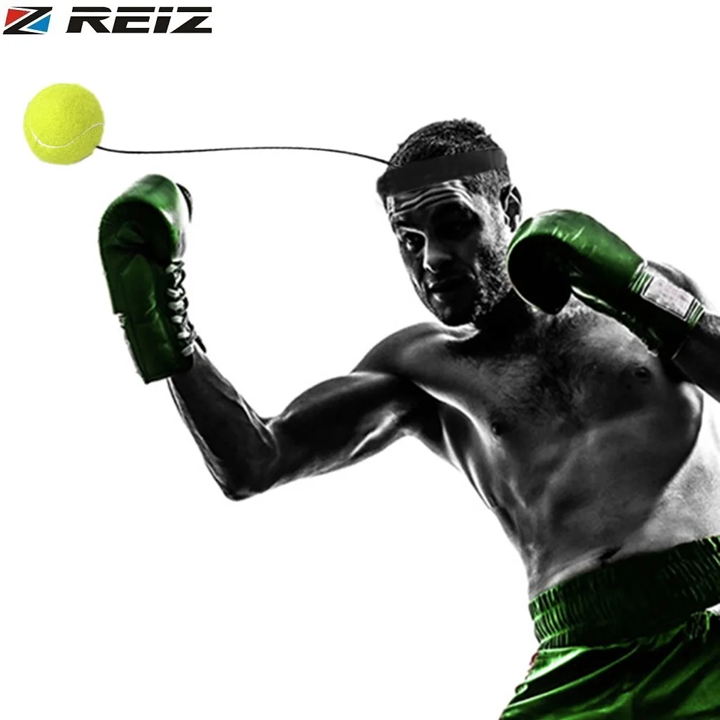 

REIZ Elasticity Head Band Wearing Boxing Equipment Fight Ball Training Speed Ball Muay Thai Trainer Quick Punching Fitness Ball