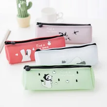 Для женщин Kawaii животные мультфильм Стич лиса силиконовый кошелек для монет Ключ дети девочки кошелек наушники Органайзер коробка на молнии сумки для детей
