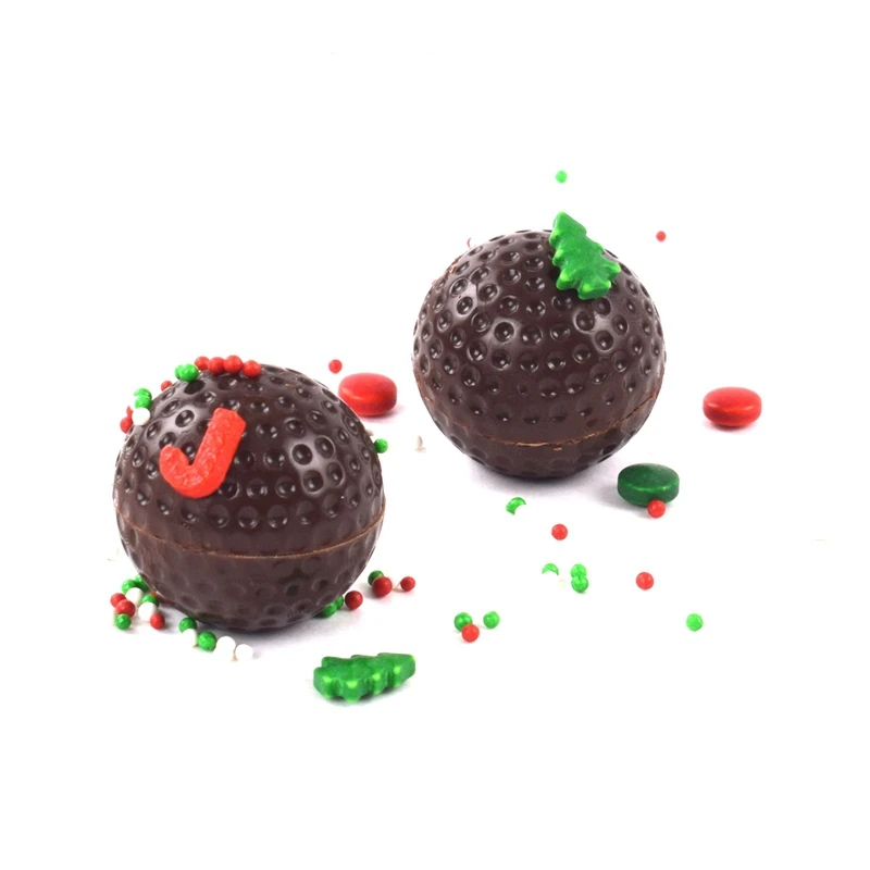 

SHENHONG Golf Chocolate Mold Polycarbonate Hemispherical Baking Molds 3D Wave Point Chocolate Mould Candy Mold Free Baking Tools