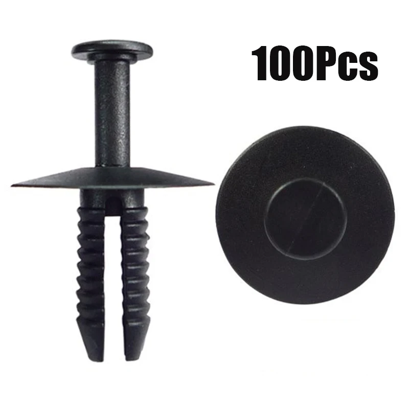 

100Pcs Fender Liner Fastener Rivet Push Clips Retainer 6.3mm Hole Dia hihg quality accessory part suitable For BMW