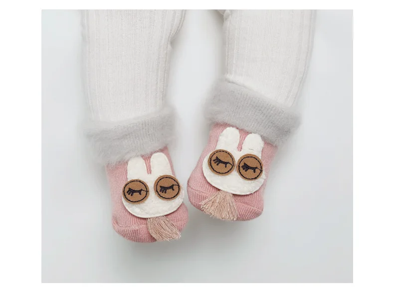Детские махровые носки, теплые зимние толстые хлопковые носки для новорожденных мальчиков и девочек, милые носки для малышей, забавные носки с животными для малышей