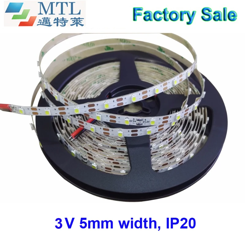 3V 60LED M High Brightness 5MM Width PCB 3528 LED Strip Led Tape 3v-60led-m-high-brightness-5mm-width-pcb-3528-led-strip-led-tape
