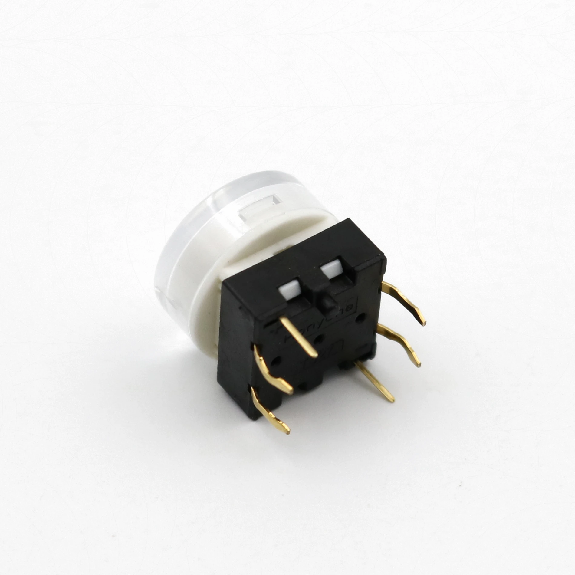 TS27 серии белый+ прозрачный колпачок 15 мм круглый Мгновенный SPST PCB кнопочный выключатель нажмите такт переключатель