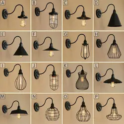 Американский стиль Антикварная прикроватная настенный светильник одинарная гостиная огни винтажная мода бар лампы прикроватная лампа