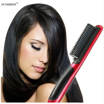 

2016 Professional styling tools smoothing hair brush comb Tourmaline Ceramic Heat fast electric brush hair straightener