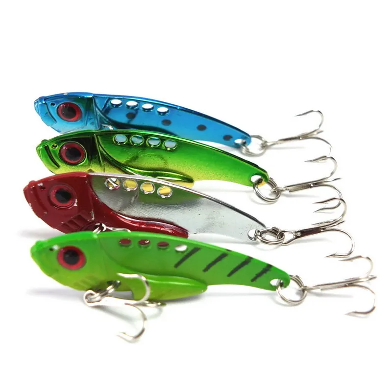 4pcs Fishing Lure Blade Metal VIB Hard Bait Bass Walleye Crappie 11G 5