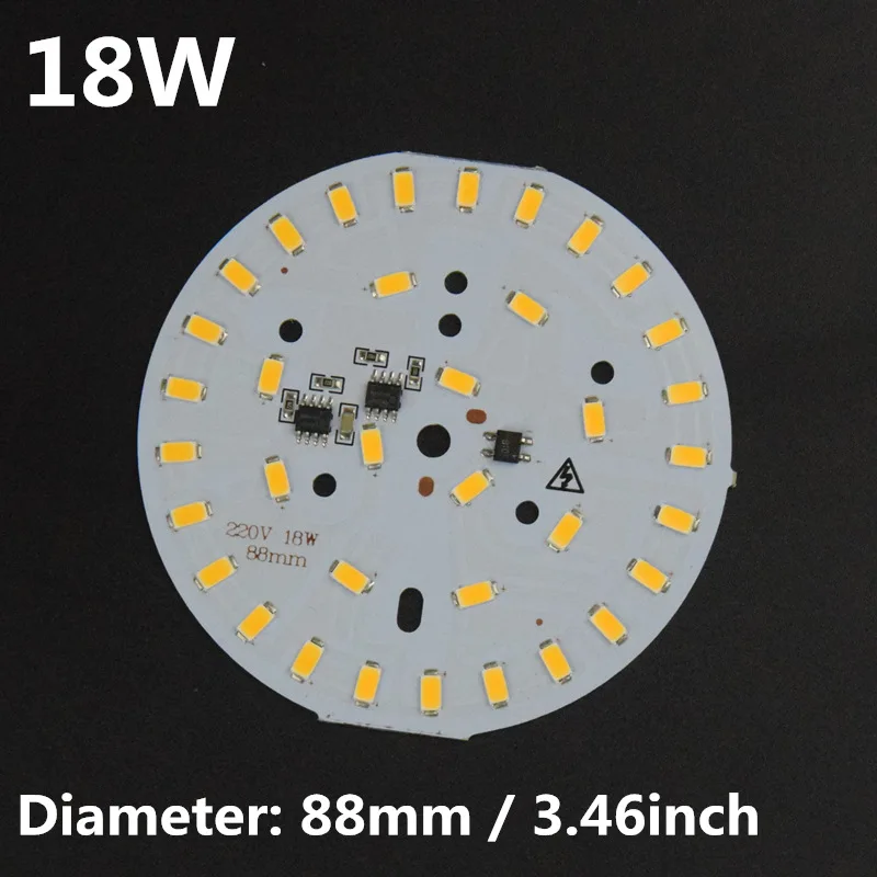 AIFENG 10 шт./лот, AC220V, интегрированный IC драйвер, светодиодная пластина, светодиодный чип 3 Вт, 5 Вт, 7 Вт, 10 Вт, 12 Вт, 15 Вт, 18 Вт, 24 Вт, 5730 Smd, светодиодная печатная плата - Испускаемый цвет: Золотой