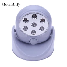 1 шт. дропшиппинг moonbiffy супер яркий Интеллектуальный 360 градусов автоматический индукционный светодиодный светильник вращающийся ночник