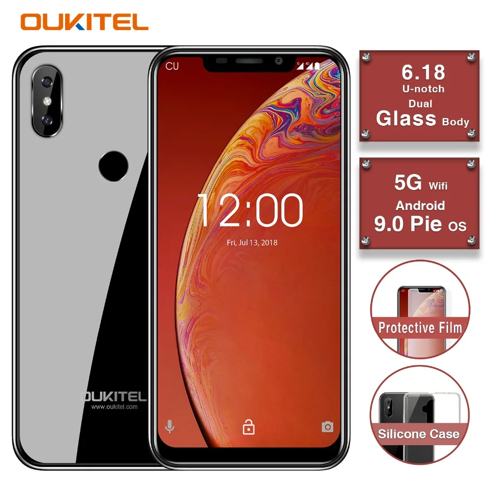 

OUKITEL C13 Pro 5G/2.4G WIFI 6.18" 19:9 2GB 16GB Android 9.0 Mobile Phone MT6739 Quad Core 4G LTE Smartphone Face ID 3000mAh