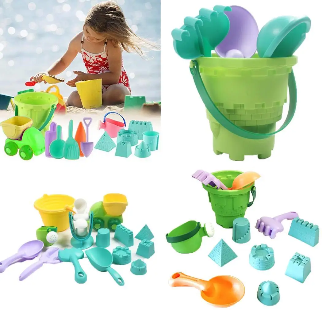 Детские игрушки для пляжа набор лопатка-грабли ведро для малышей Детская уличная игра с песком игрушки 14 шт; 4 шт; 10 шт набор
