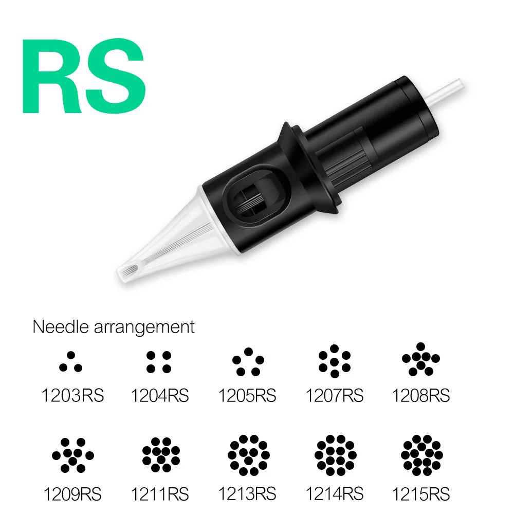 

permanent make up Tattoo Needle Cartridges round shader12 (0.35mm needle) 1203RS/5RS/7RS/9RS/11RS/14RS 20pcs/box