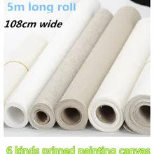 1,08 м* 5 м рулон оптом рулон бумаги для рисования. художественный холст для рисования, горячая распродажа холст для масляной живописи. холсты из чистого хлопка рулон