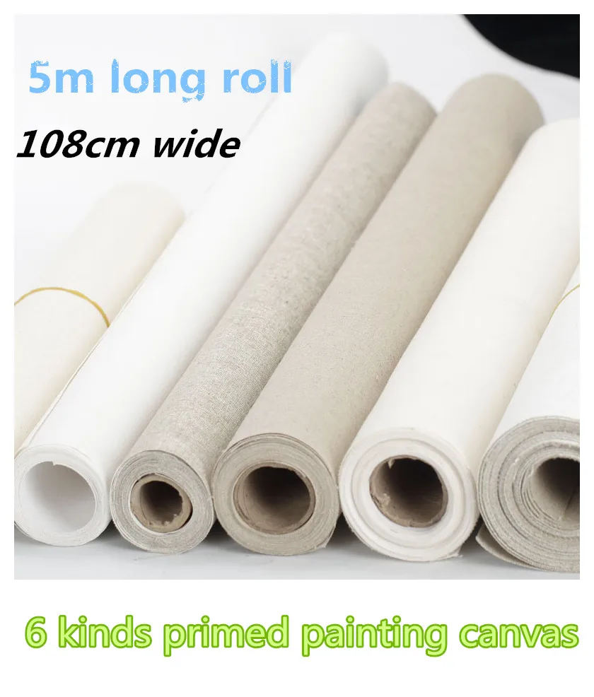 1.08m *5m roll Wholesale painting canvas roll.Artist blank painting