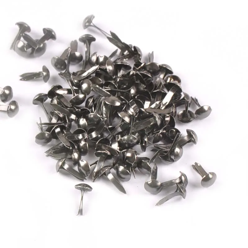 Metal brads 100pcs 5x10mm Mix Round Fastener For Scrapbooking DIY Crafts Shoes Decor