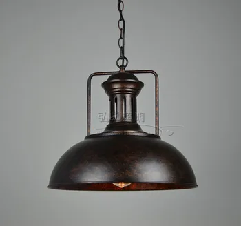 

loft industrial style retro American country wrought iron pendant lamp