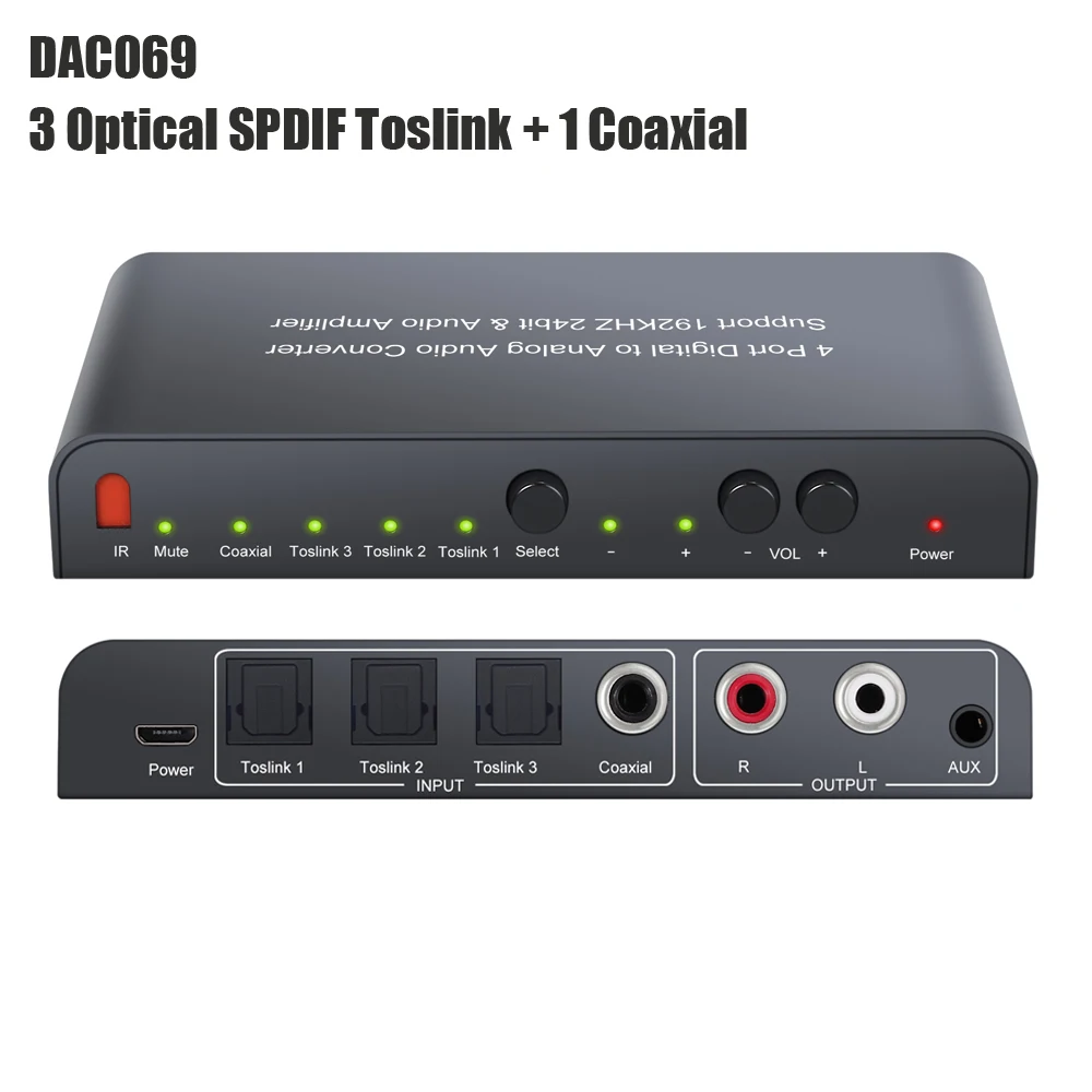 PROZOR DAC    3.5  SPDIF 佺ũ +  ġ-׷ L/R RCA, mm   IR 