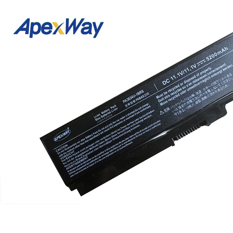 4400 мА/ч, Батарея для Toshiba PA3634U PA3634U-1BAS PA3634U-1BRS PA3635U-1BAM PA3635U-1BRM PA3636U-1BRL PA3638U-1BAP PA3728U-1BRS