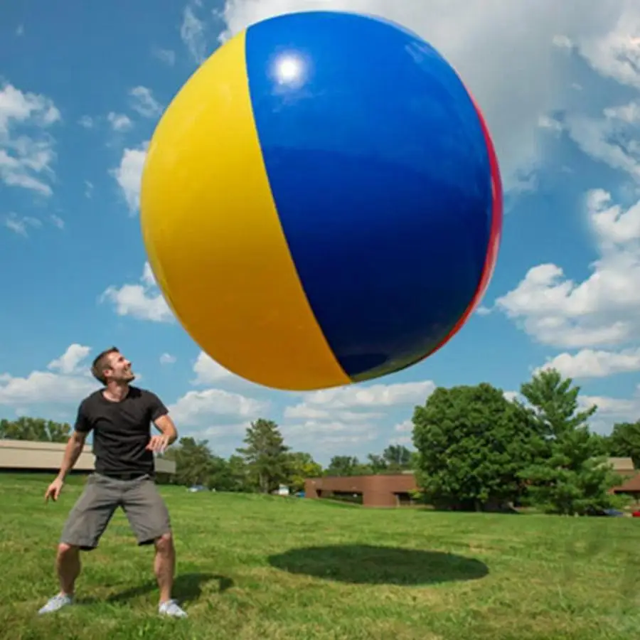 

Free Shipping 2m(78 inch) Giant Commercial PVC Rainbow Beach Ball Inflatable Beach Ball for sale