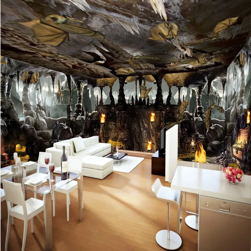 

custom wall mural custom HD mystery cave fresco bedroom bar KTV cinema mall wallpaper high quality mural