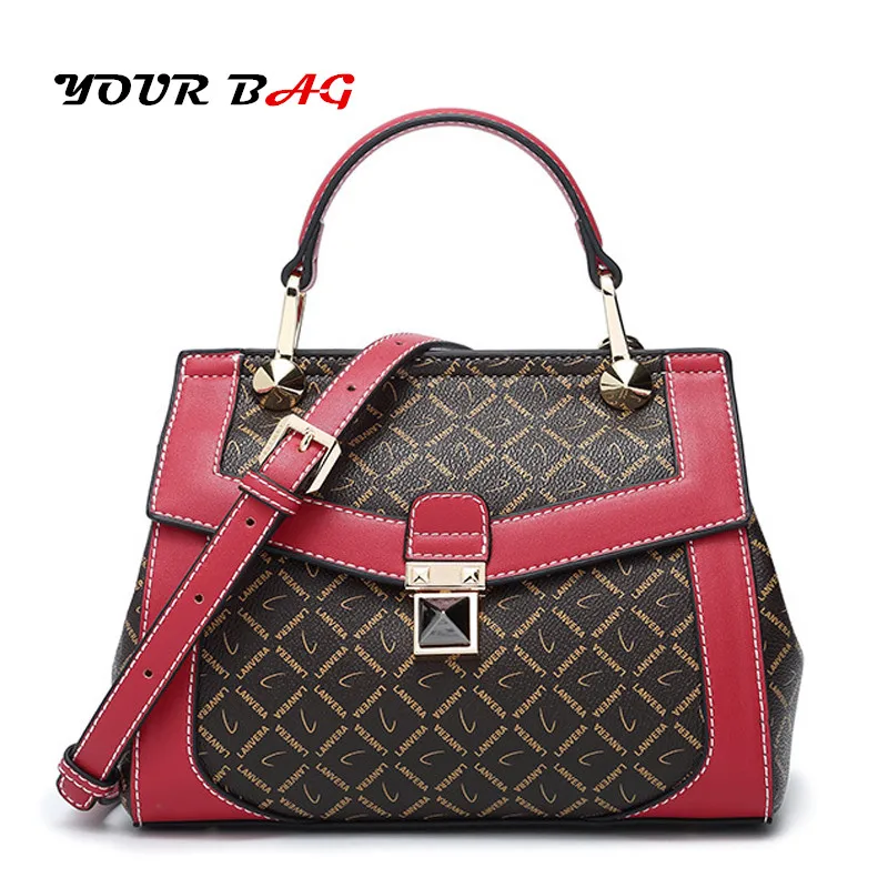 

UBAG 2018 Fashion luxury Bags For Women Stitching printing Leather Shoulder Messenger Bag Female Handbag bag Clutch ladies Party