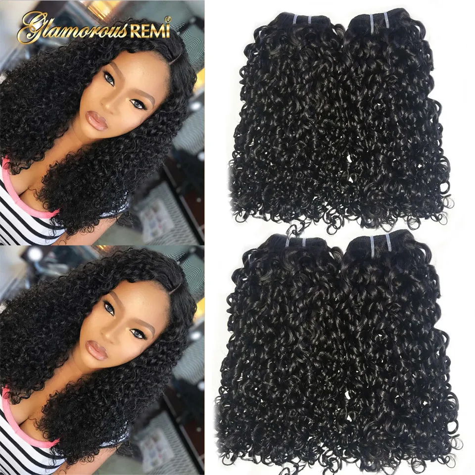 Kinky Curly Funmi Double Drawn Human Hair Weft Pixie Curl Fumi Hair