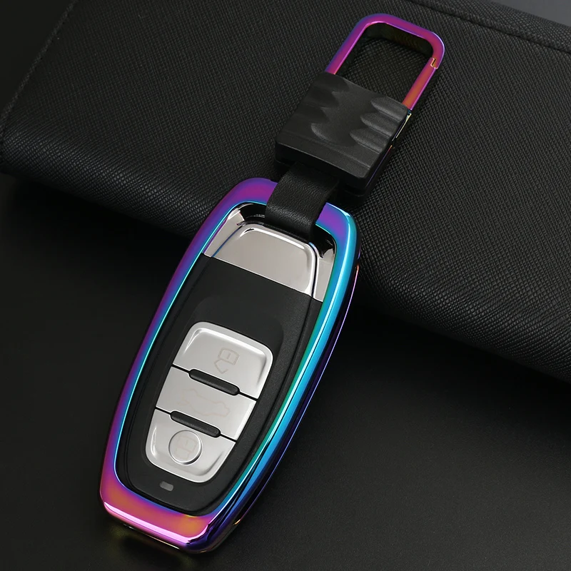 

ALLOY Auto Key Ring Key Chain Holder Car Key Case Cover For AUDI Q3 Q5 Q7 A3 A4 A5 A6
