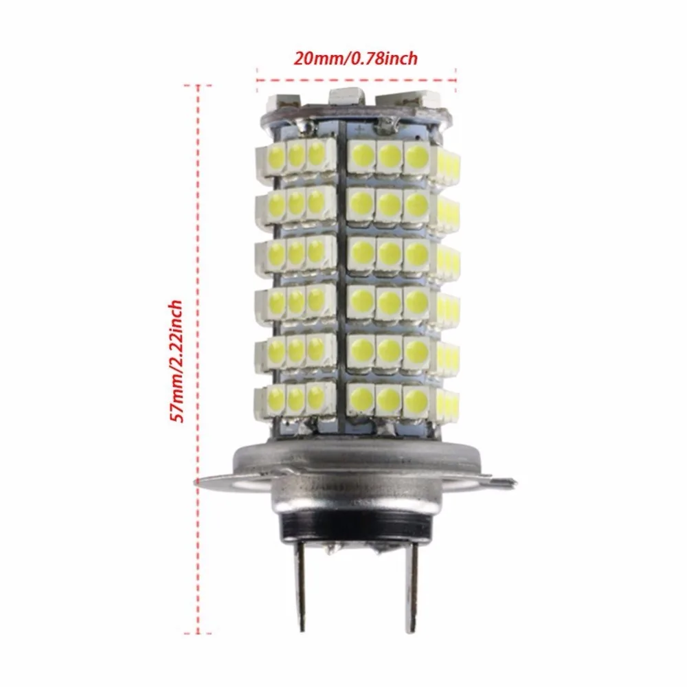 Par Lampada H7 120 LEDs SMD 6000k 6500k Efeito Xenon Frete бесплатно|Автомобильная противотуманная фара| |