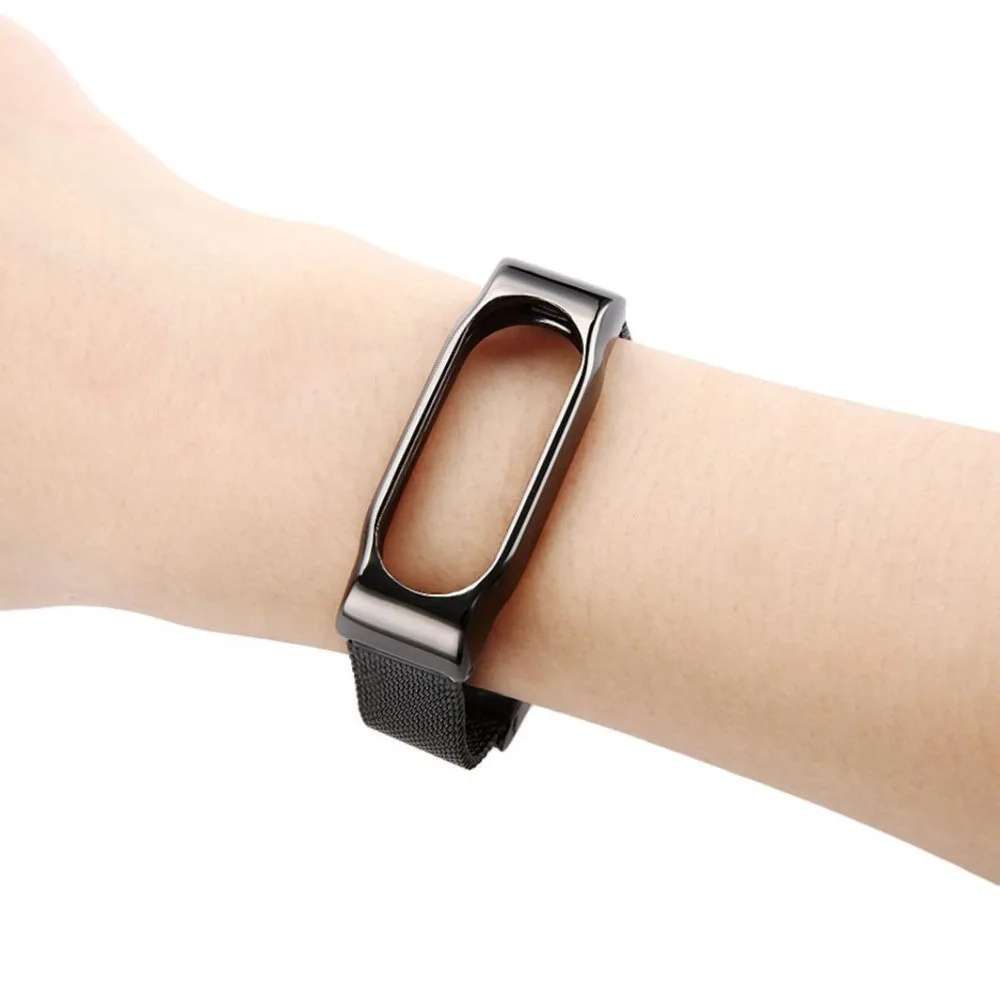 Ремешок из нержавеющей стали для Xiaomi mi band 2 сетчатые металлические ремешки замены