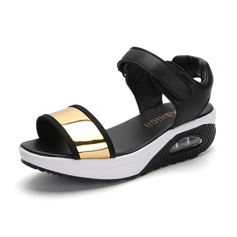

Women's Open Toe Platforms Sandals Summer Soft Walking Sports Sandals Wedges Swing Shoes