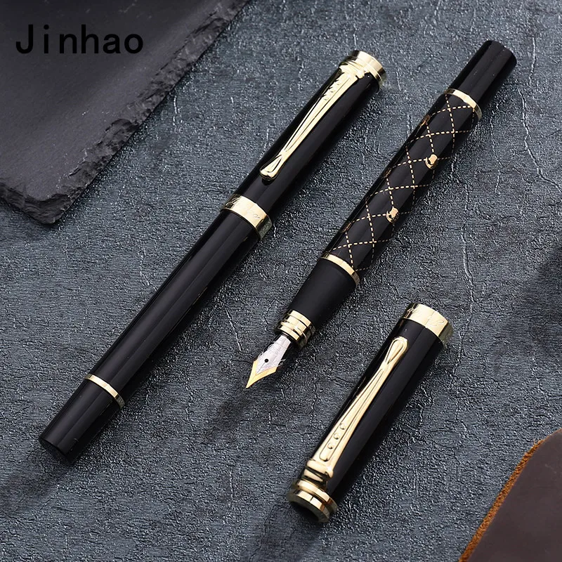 Jinhao 500 товары для рукоделия Роскошные Письма канцелярские сетке металлические авторучки 0,5 мм тонкий наконечник для студент, школа, офис