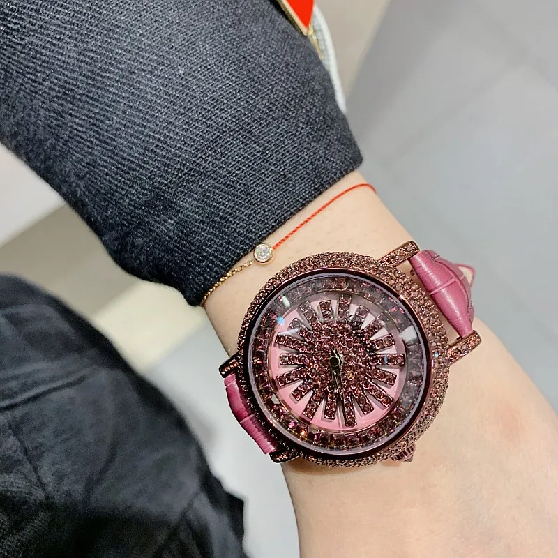 Женские часы-браслет наивысшего качества из натуральной кожи часы с кожаным ремешком женские вращающиеся женские часы женские наручные часы relogio feminino