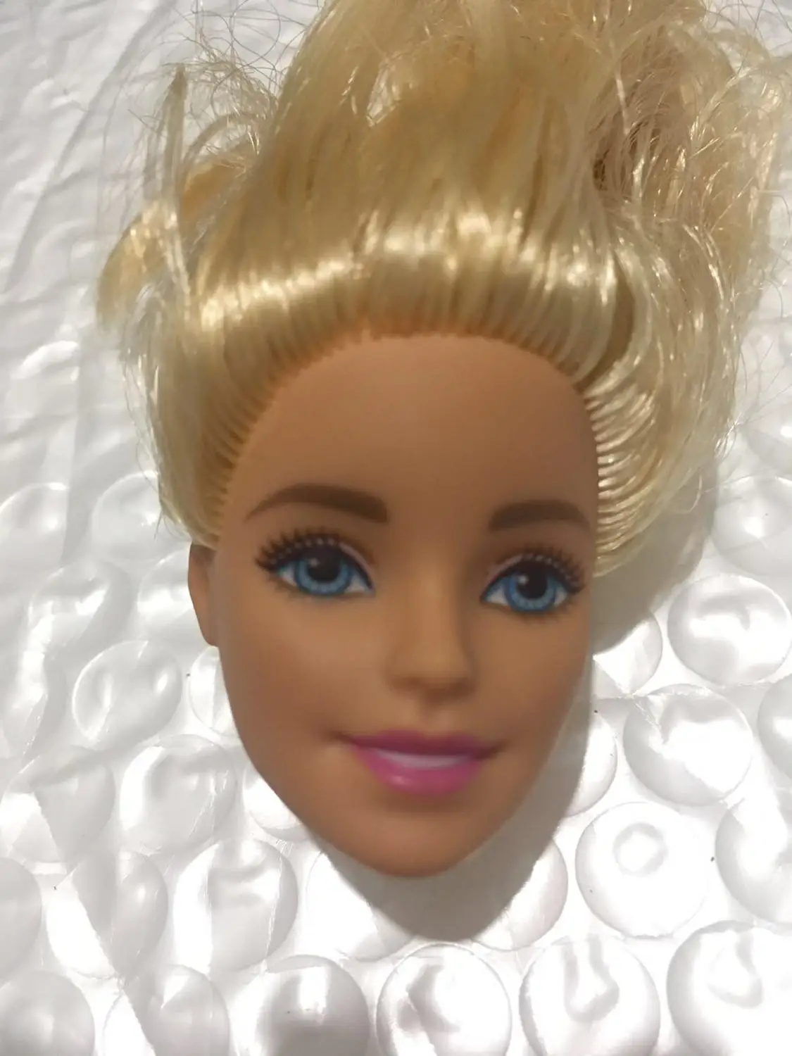 Качественная голова куклы, серебряные волосы, кривые волосы, кукла, аксессуары для девочек, сделай сам, повязка, принцесса, игрушка, голова, кукла, игрушки, аксессуары, выбор стиля - Цвет: blonde hair lady