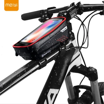 

MEIYI Outdoor Waterproof Bike Motorcycle Mobile Phone Holder Stand Mount for iPhone XS Max XR X 8 7 6S Touch Screen Bicycle Bag