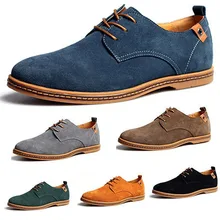 2016 Nouveau Mode Hommes Chaussures En Daim En Cuir Véritable Mocassins Bas appartements Chaussures Casual Chaussures Oxford Chaussures Pour Hommes Plus La Taille 45,46, 47,48
