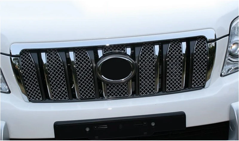 

MONTFORD Stainless Steel Front Grille Decoration Cover Trims 6Pcs/set For Toyota Cruiser Prado FJ150 FJ 150 2010 211 2012 2013