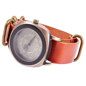 

CCQ Brand Retro Vintage Cow Leather Bracelet Watch Women Casual Quartz Watch Ladies Girls Wristwatch 1311