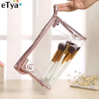 

eTya PVC Cosmetic Bags Travel Neceser Big Capacity Beauty Makeup Toiletry Bag Transparent Organizer Pouch Case