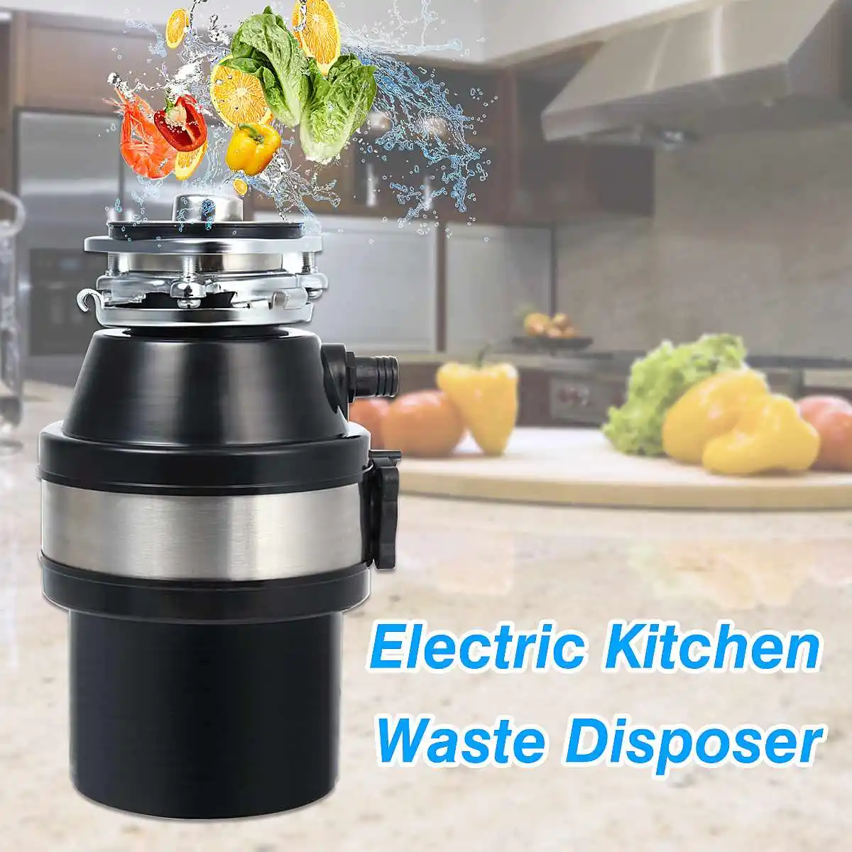 

Food Waste Disposer Garbage Processor Disposal Crusher Stainless steel Grinder High-sensitivity Kitchen Sink Appliance 370W 220V