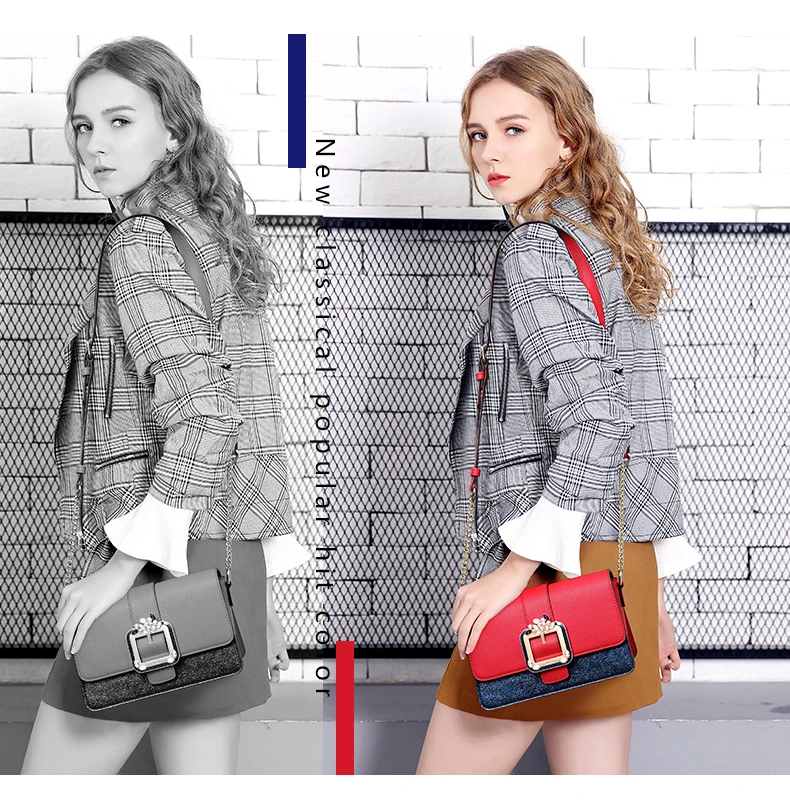 Just star women leather messenger bag 2