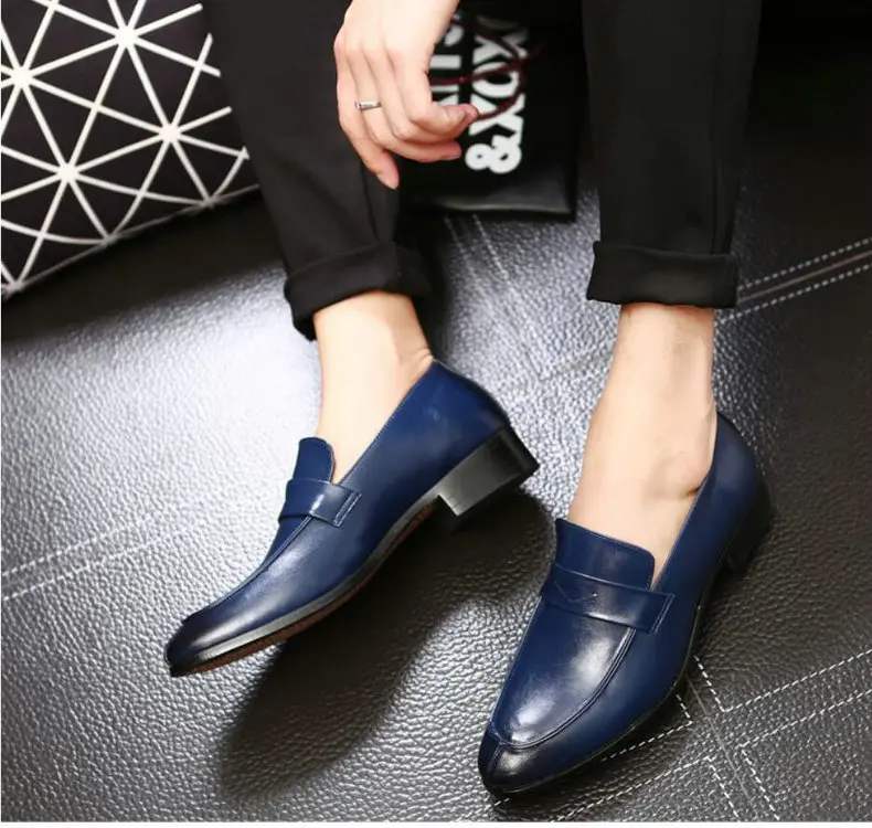 Men's Casual Shoes' Men Shoes Black Pu Leather Slip-On Men Shoes 2018 Classic Mens Loafers Mens Loafers Leather Plus Size 46 48 (10)