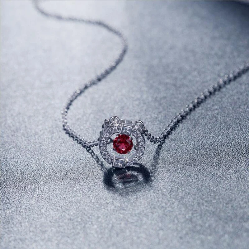 KOFSAC New Fashion 925 Sterling Silver Necklaces For Women Party Dancing Zircon Exquisite Crystal CZ Necklace Fine Jewelry Gifts