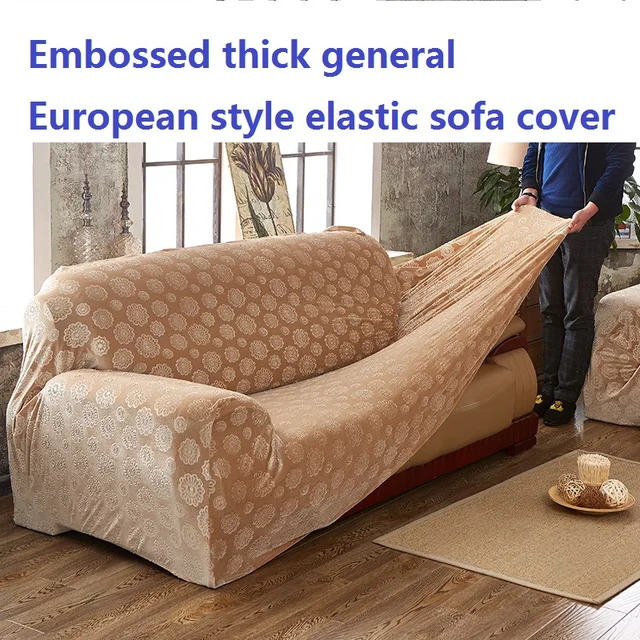 Embossed Printed Flower Thick Custom Sofa Cover General European Embossed Printed Flower Thick Custom Sofa Cover General European Style Single Seat