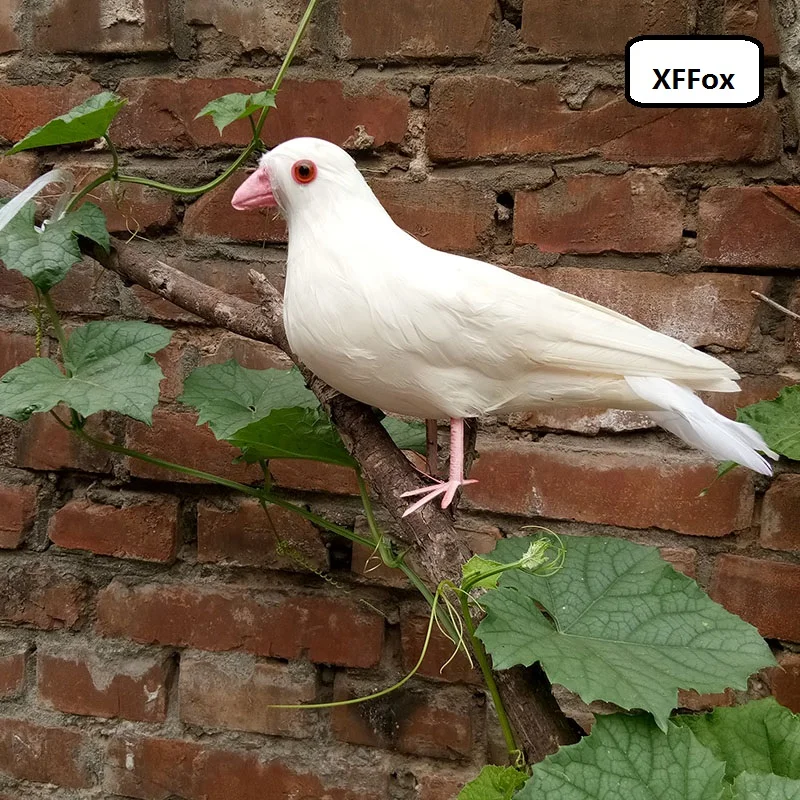 white simulation dove model foam&ampfurs real life pink mouth bird gift about 30cm xf1055 | Дом и сад