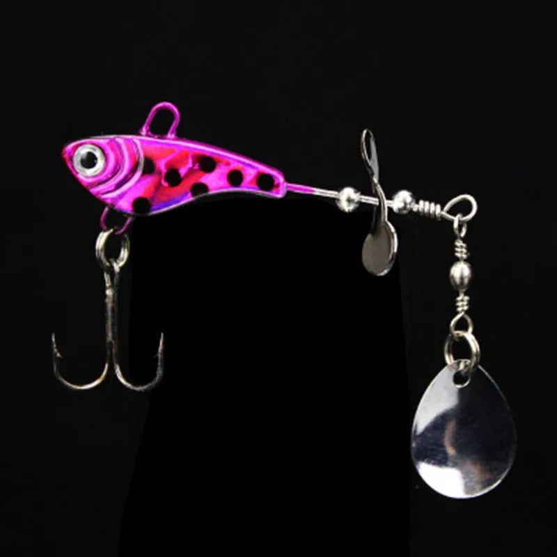 

1p Fishing lure Spinning Colorful Sequins Fishing Lures Lead Minnow Deep Crank Sea Fihsing Baits with Treble Hook