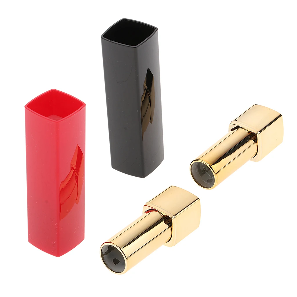 DIY Lip Balm Bottle Container, Empty Lipstick Refillable Chapstick Lipstick Pressed Tube with Cap 12.1mm Diameter