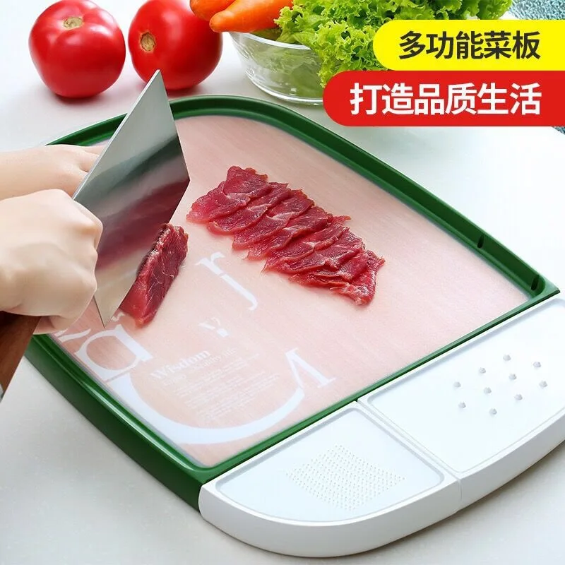

Multifunctional Cutting Board Kitchen Vegetable and Fruit Knifeboard Antibacterial Double-sided Cutting Meat Solid Wood Layer