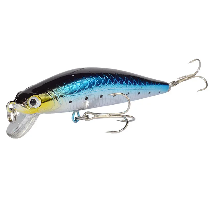 Ilure 2 unids duro señuelos minnow 7 cm 6g buceo artificial cebo plástico duro cebo de pesca wobbler cebo aparejos de pesca Pesca