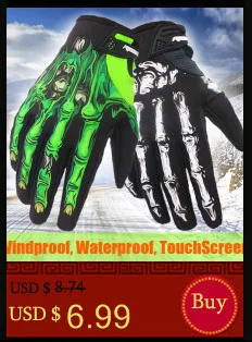 Полный палец Сенсорный экран велосипедные перчатки Рыцарь цветок скелет череп печатных водонепроницаемый Теплый Лыжный велосипед перчатки для мужчин и женщин