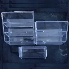 Три модели Расширенный ABS супер прозрачный пластиковый визитница дисплей стойка с полками