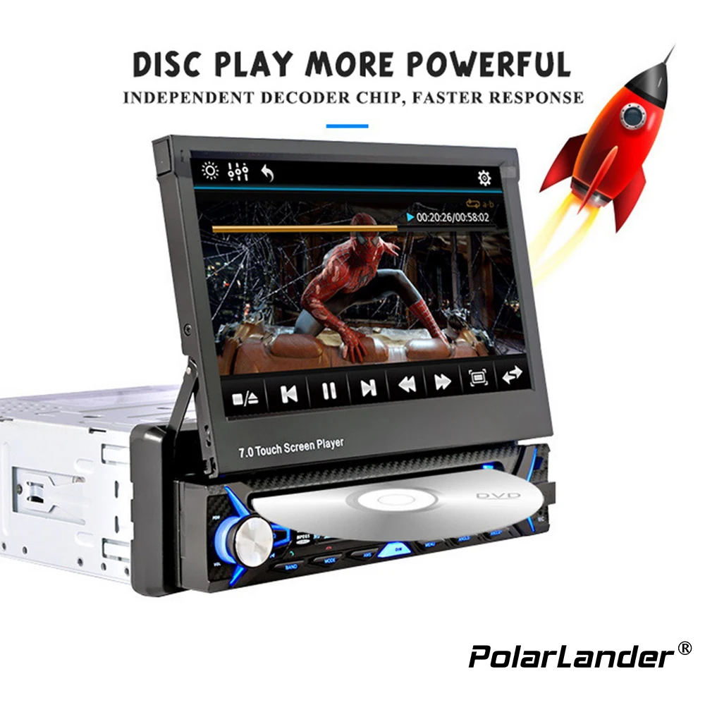 Clearance Auto Multimedia Autoradio 1 Din Car Video MP5 Player 7 Inch HD Touch Screen Bluetooth FM Radio European GPS Map USB Mirror link 4
